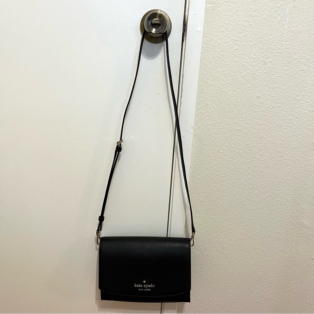Brand New! Kate Spade Saffiano Convertible Crossbody (Black)